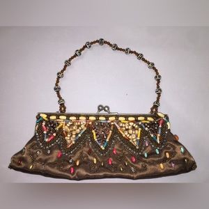 Bronze Embellished Clutch